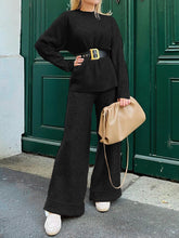 Load image into Gallery viewer, Fashion Casual Knitted Loose Two-piece Suit