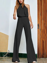 Load image into Gallery viewer, Fashionable Simple Solid Color Halter Sleeveless Jumpsuit