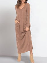 Load image into Gallery viewer, Plain Loose Retro Vintage Maxi Dresses