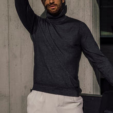 Load image into Gallery viewer, Men'S Casual Slim High Neck Long Sleeve Sweater