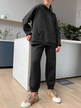 Load image into Gallery viewer, Fashion Casual Hooded Loose Two-piece Suit