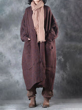 Load image into Gallery viewer, Retro Solid Color Loose Bat Sleeve Women'S Knitted Coat