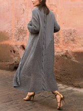 Load image into Gallery viewer, Hollow Retro Long-sleeved Long Knitted Sweater