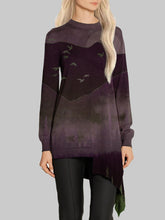 Load image into Gallery viewer, Fashion Printed Round Neck Long Sleeve Top