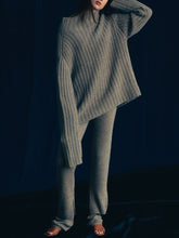 Load image into Gallery viewer, Autumn and Winter Fashion Half Turtleneck Sweater Two-piece Suit