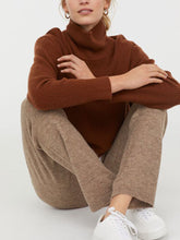 Load image into Gallery viewer, Pure Color Casual High Neck Long Sleeve Knitted Two-Piece Suit