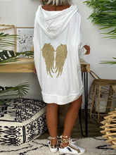 Load image into Gallery viewer, Pure Color Loose Hooded Casual Dress