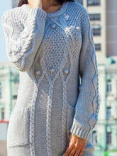 Load image into Gallery viewer, Round Neck Simple Solid Color Casual Dress