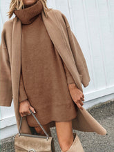 Load image into Gallery viewer, Casual Solid Color Turtleneck Long Sweater