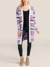 Load image into Gallery viewer, Casual Color Matching Striped Women'S Sweater Coat