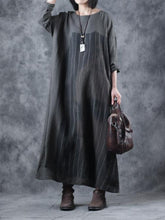 Load image into Gallery viewer, Face Pattern Long Casual Dress for Fall Winter