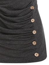 Load image into Gallery viewer, Long-sleeved Button Fashion Crinkle Blend Top