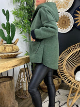 Load image into Gallery viewer, Pure Color Long-sleeved Hooded Casual Coat