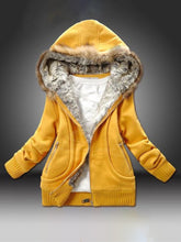 Load image into Gallery viewer, Casual Loose Long Sleeve Warm Hooded Jacket