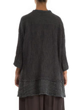 Load image into Gallery viewer, Retro Floral Pattern Crinkled Ash Long Sleeve Shirt