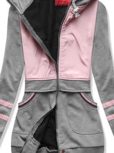 Load image into Gallery viewer, Warm Casual Zip Contrast Hoodie