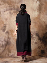 Load image into Gallery viewer, Autumn And Winter Casual High-Neck Contrast Sweater Dress