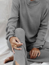 Load image into Gallery viewer, Solid Color Comfortable Long-Sleeved Knitted Suit