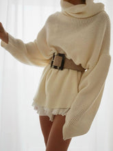 Load image into Gallery viewer, Pure Color High Neck Casual Loose Sweater