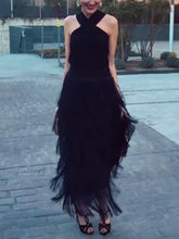 Load image into Gallery viewer, Fashion Sexy Sleeveless Fringed Maxi Dress
