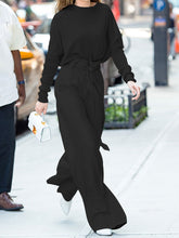 Load image into Gallery viewer, Fashion Casual Long-sleeved Strap Solid Color Two-piece Suit
