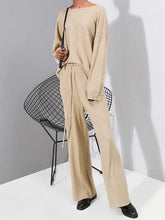 Load image into Gallery viewer, Fashion Casual Loose Knit Two-piece Suit