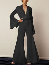 Load image into Gallery viewer, Sexy and Elegant Deep V-neck Flared Jumpsuit
