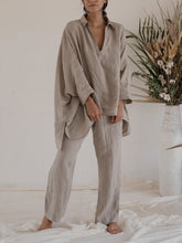 Load image into Gallery viewer, Solid Color V-neck Loose Casual Suit