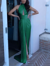 Load image into Gallery viewer, Fashion Solid Color Halter Sleeveless Dress