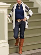 Load image into Gallery viewer, Casual Lapel Knit Printed Cardigan Ladies Jacket