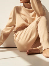 Load image into Gallery viewer, Fashion High Collar Casual Solid Color Long Sleeve Two-piece Suit