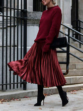 Load image into Gallery viewer, Fashion Two-piece High Neck Pleated Skirt