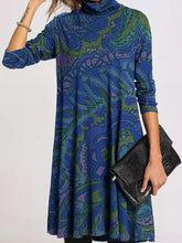 Load image into Gallery viewer, Autumn Winter Abstract Flowers Leaves Casual Dress