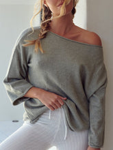 Load image into Gallery viewer, Off-shoulder Long-sleeved Solid Color Casual Suit