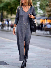 Load image into Gallery viewer, Simple Solid Color Commuter V-Neck Women'S Dress