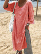 Load image into Gallery viewer, Cotton Blend Casual Long Sleeve Dress