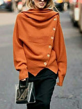 Load image into Gallery viewer, Fashion Casual Long-sleeved Button Pile Collar Top