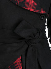 Load image into Gallery viewer, Asymmetrical Hem Fashionable Plaid Long-sleeved Wool Top