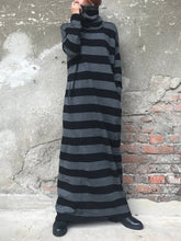 Load image into Gallery viewer, Fashion high neck long sleeve casual dress