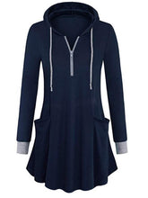 Load image into Gallery viewer, Casual Solid Color Long Sleeve Hoodie