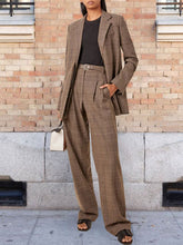 Load image into Gallery viewer, Women's Fashion Casual Check Suit Suit