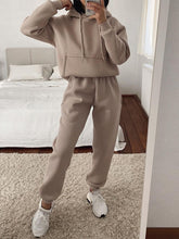 Load image into Gallery viewer, Pure Color Long Sleeve Simple Two-piece Suit