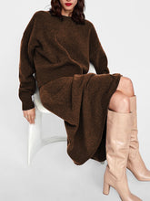 Load image into Gallery viewer, Fashion Elegant Round Neck Sweater and Skirt Two-piece Suit