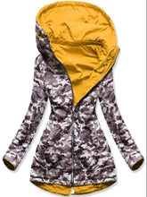 Load image into Gallery viewer, Camouflage Print Hooded Coat