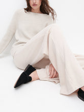 Load image into Gallery viewer, Simple Casual Loose Round Neck Long Sleeve Top Pants Knitted Suit