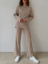 Load image into Gallery viewer, Fashion Casual Knitted Long Sleeve Two-piece Suit
