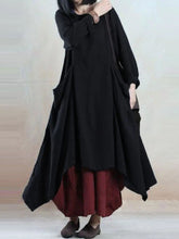 Load image into Gallery viewer, Casual Lazy Solid Color Women'S Cotton And Linen Dress