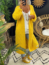 Load image into Gallery viewer, Solid Color Knitted Long Cardigan Jacket