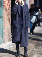 Load image into Gallery viewer, Casual Solid Color Fashion Long Knitted Cardigan Jacket