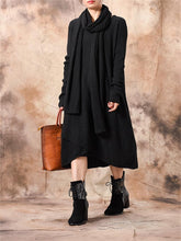 Load image into Gallery viewer, Autumn And Winter Ladies Casual Scarf Sweater Dress